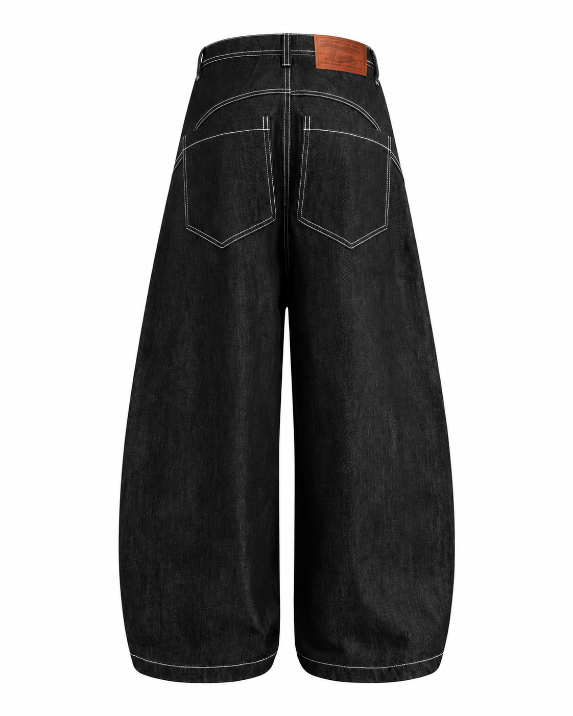 Aelfric Eden Statement Black Denim Wide-Leg Jeans