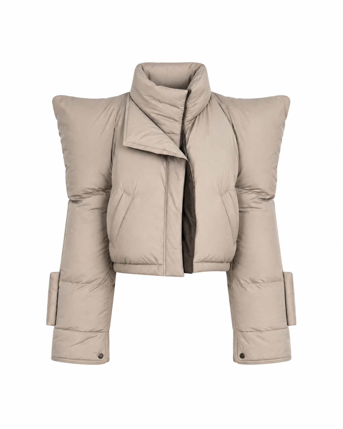 Sculptural Cropped Puffer Jacket