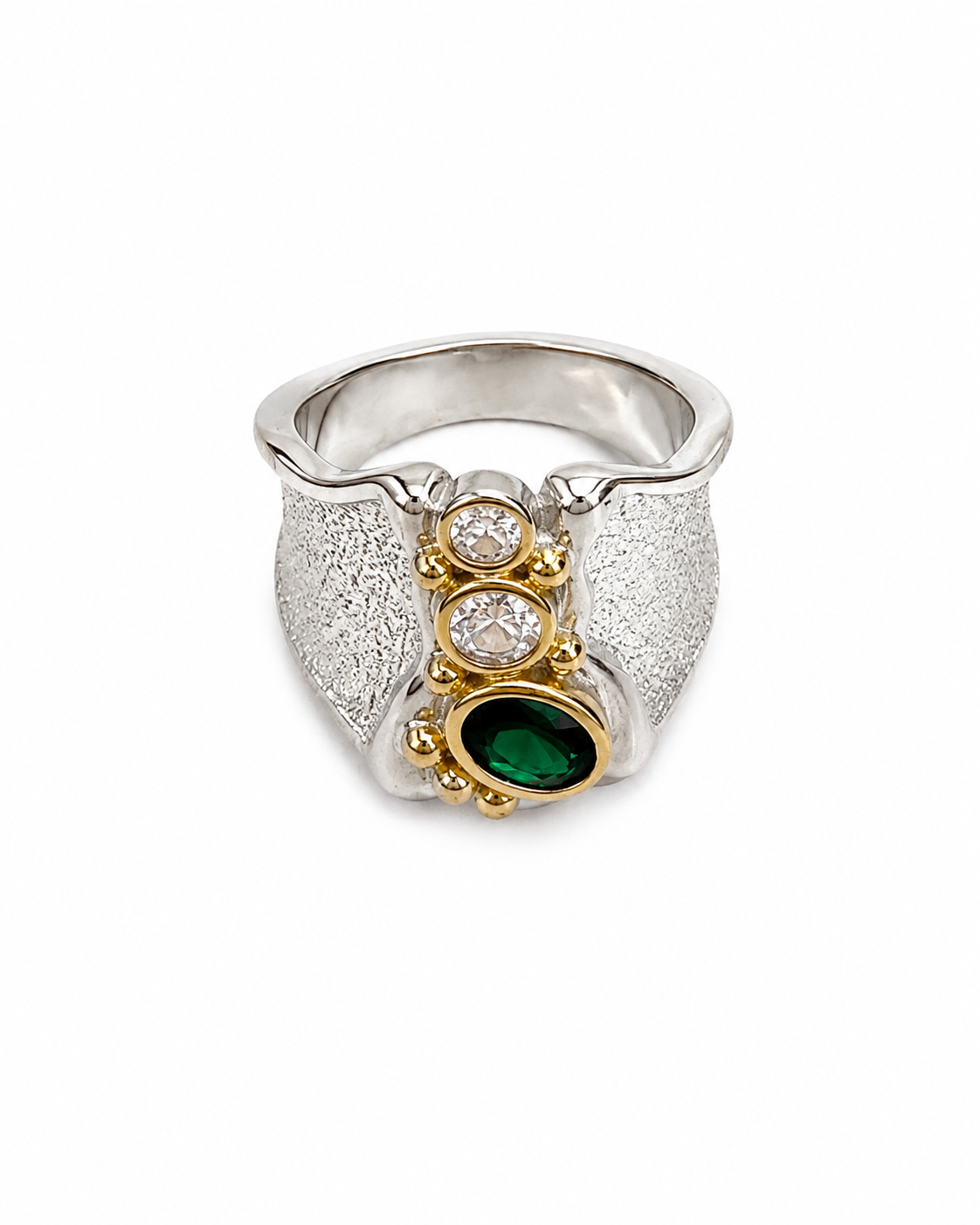 Vintage Green Stone Statement Ring