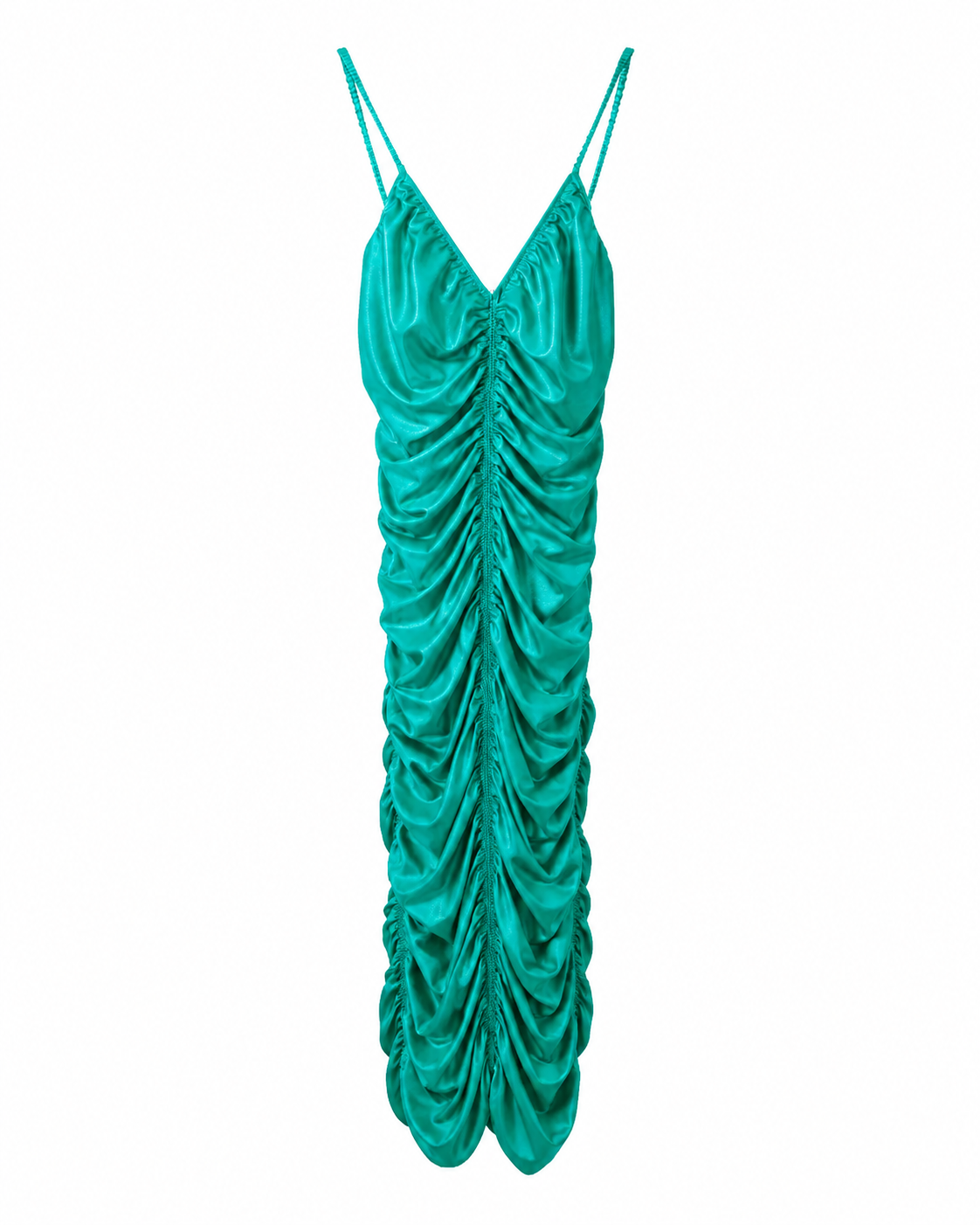 Alexander Wang Ruched Satin Maxi Dress