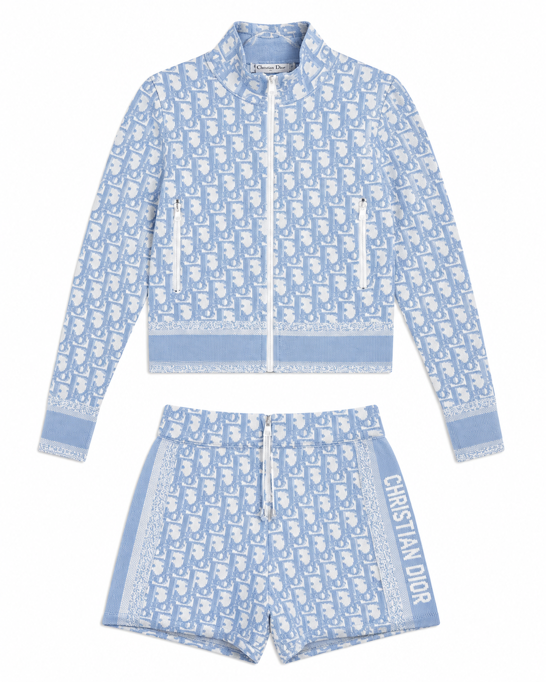 Dior Oblique Blue & White Matching Set