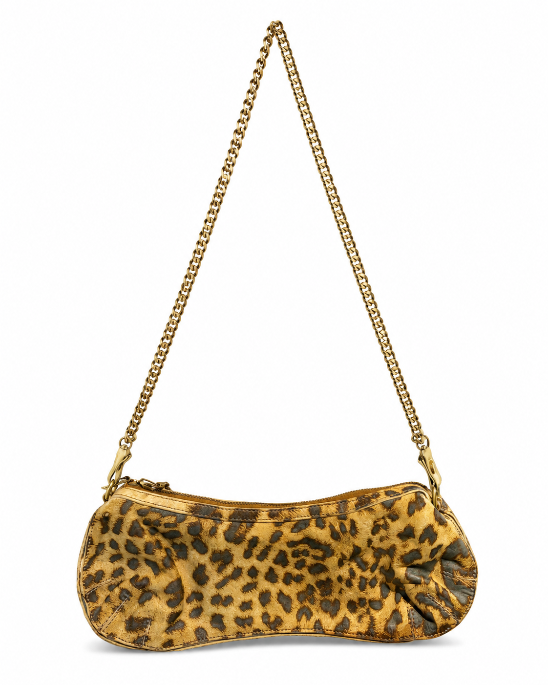 Roberto Cavalli Leopard Chain Shoulder Bag