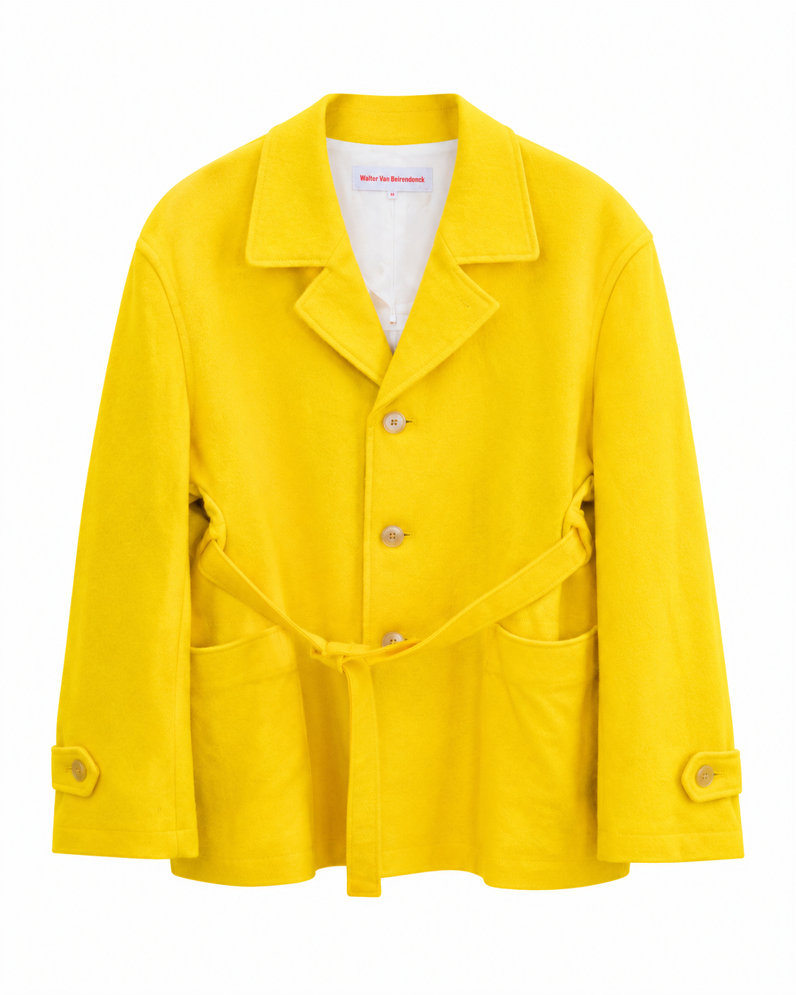 Walter Van Beirendonck Yellow Belted Jacket