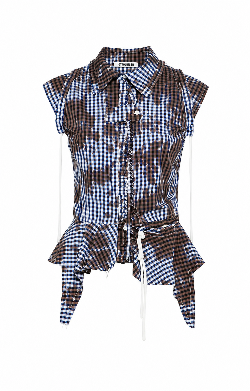 OTTOLINGER Deconstructed Gingham Top