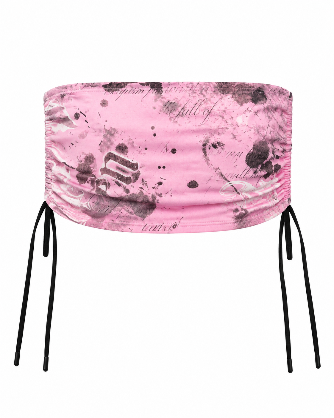 Namilia Pink Tattoo-Print Ruched Bandeau & Leggings Set