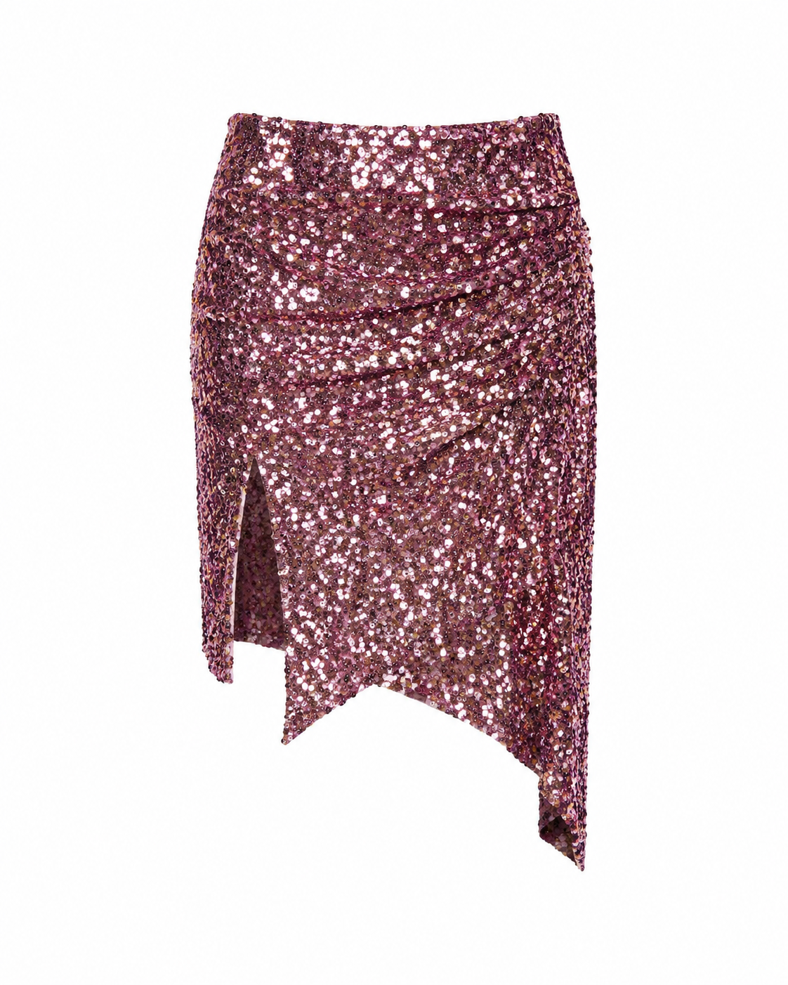 Coucoo Pink Sequin Asymmetric Skirt