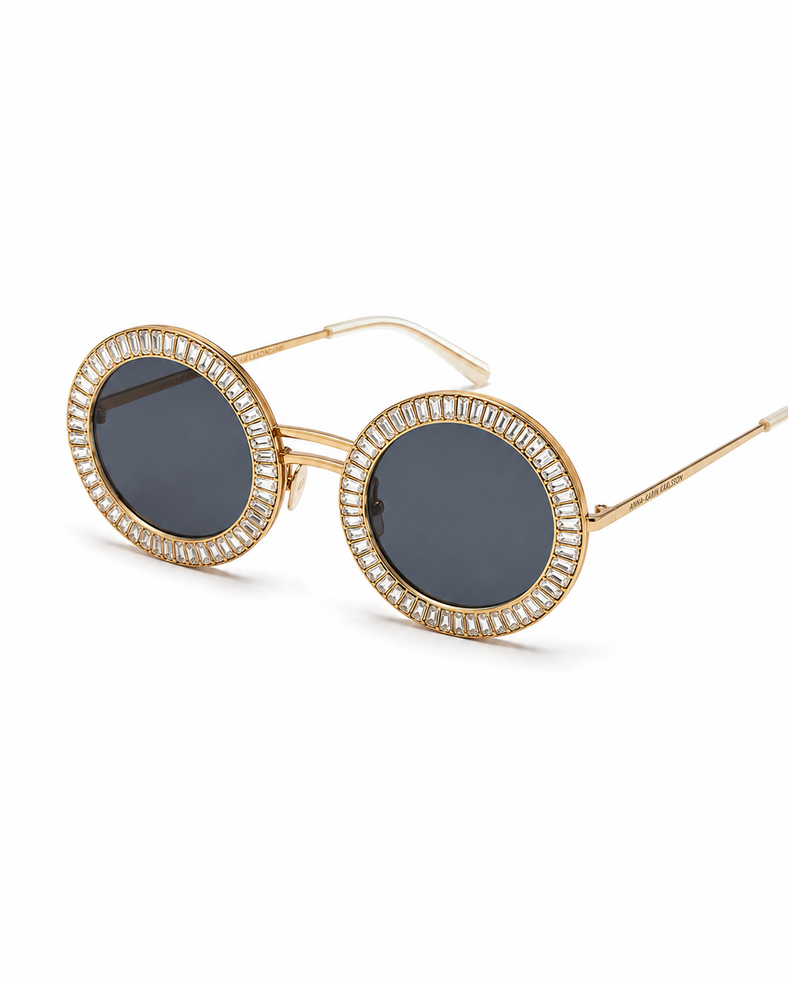 Anna-Karin Karlsson Crystal-Embellished Round Sunglasses