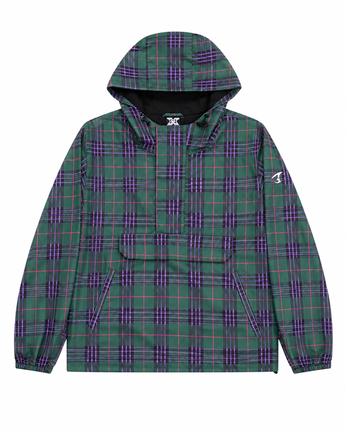 Mertra Tartan Hooded Windbreaker