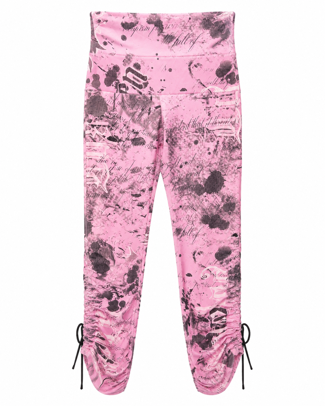 Namilia Pink Tattoo-Print Ruched Bandeau & Leggings Set