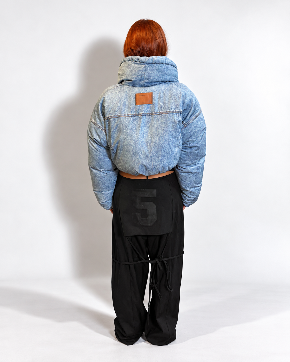 Alexander Wang Padded Denim Cropped Jacket
