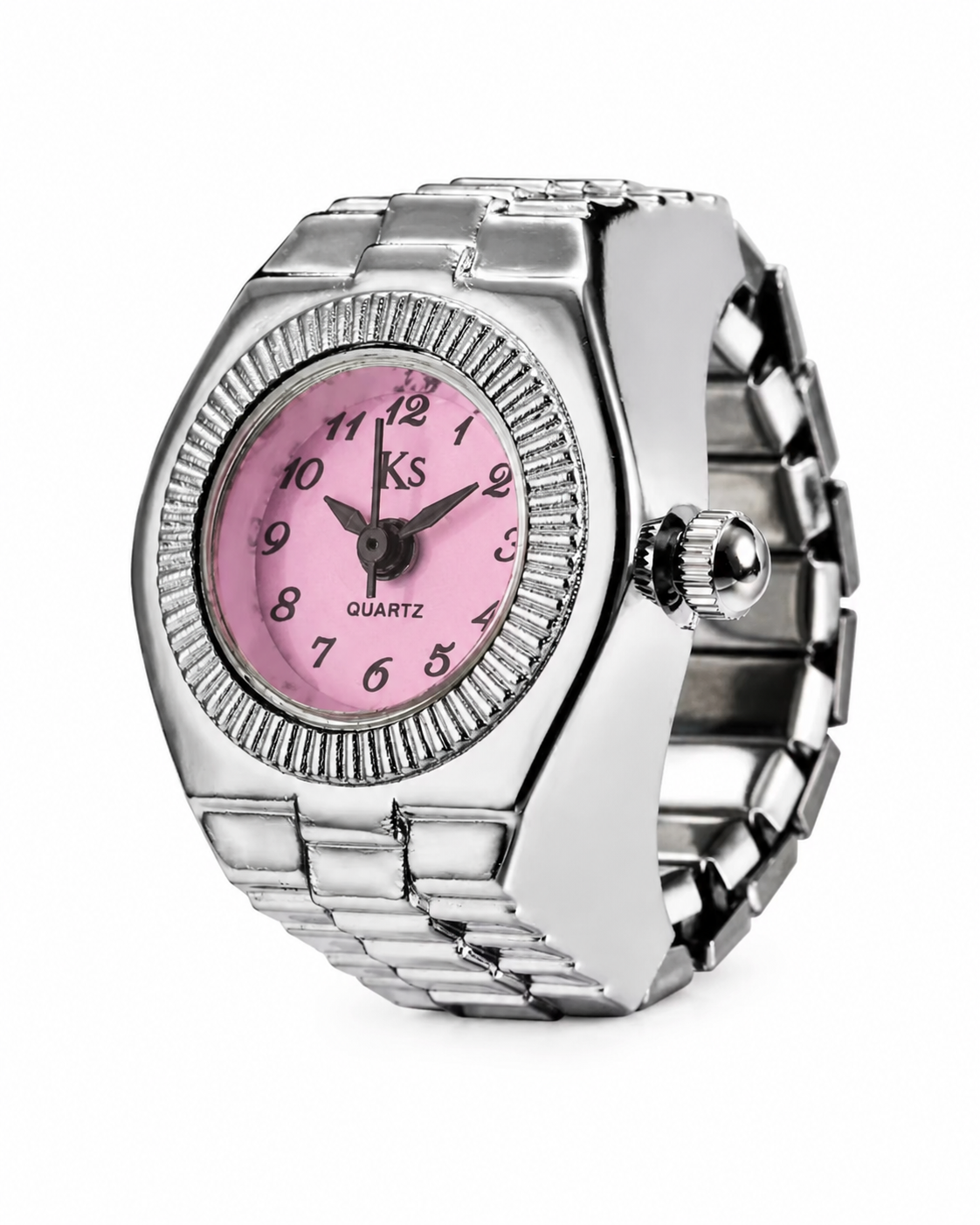 Vintage Clock Ring Pink
