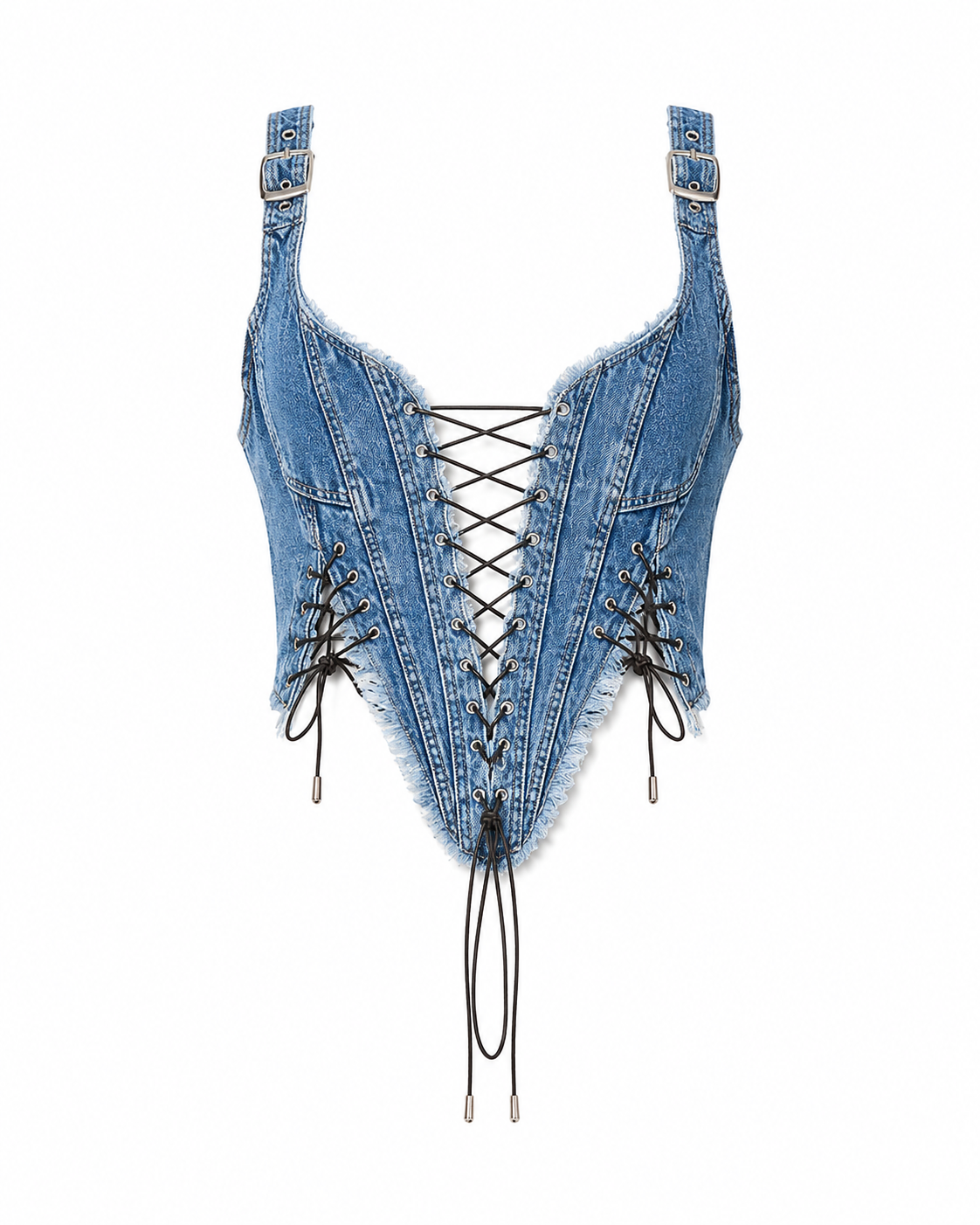 Namilia XTC Lace-Up Denim Corset