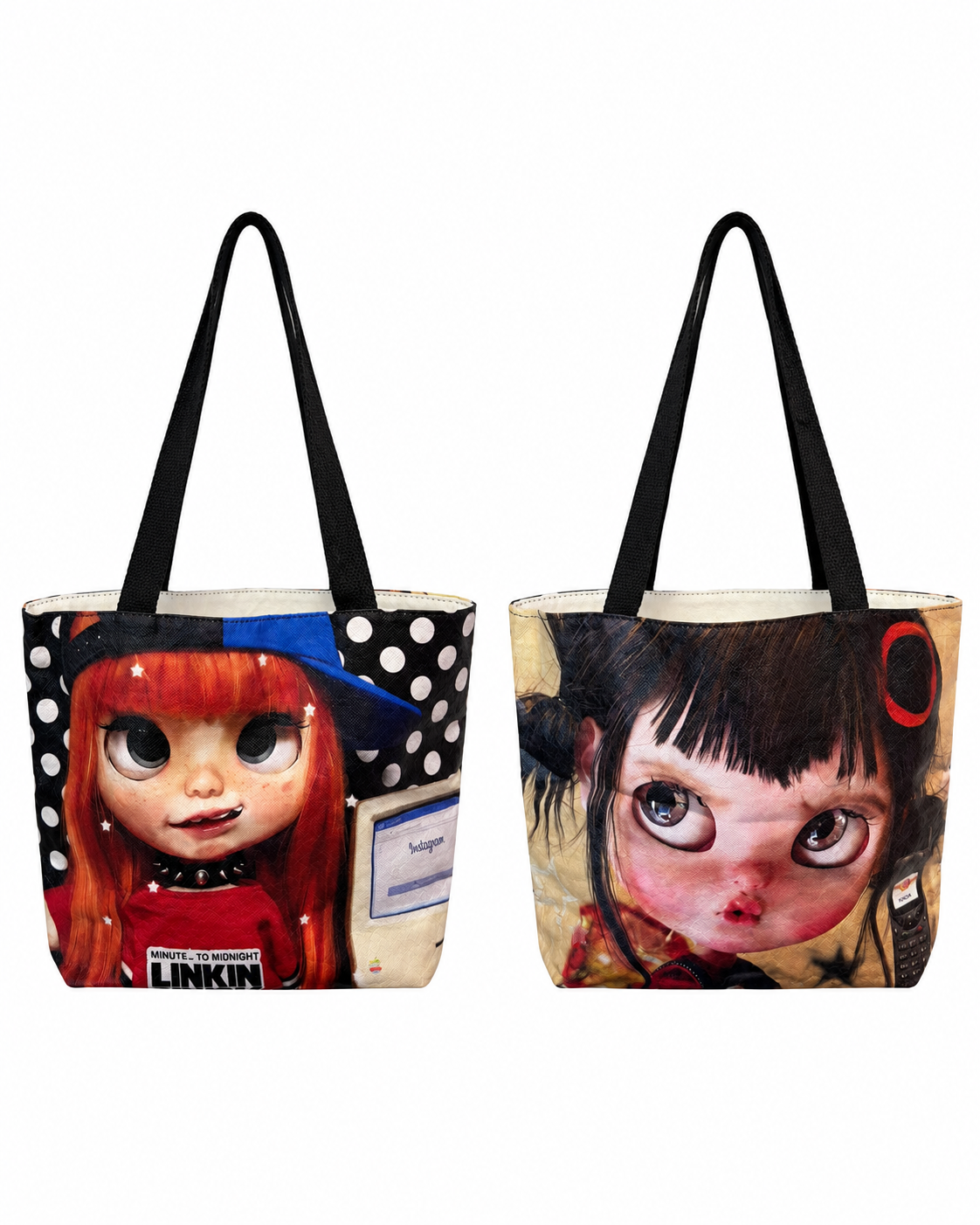 Tokyo Graphic Doll Print Tote Bag