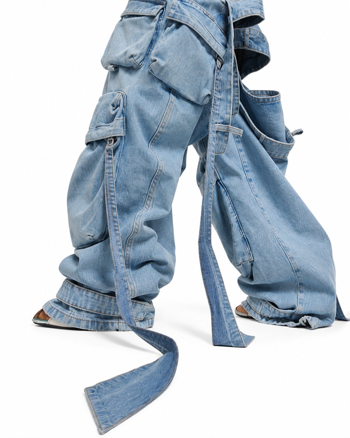 The Attico Multi-Pocket Cargo Jeans