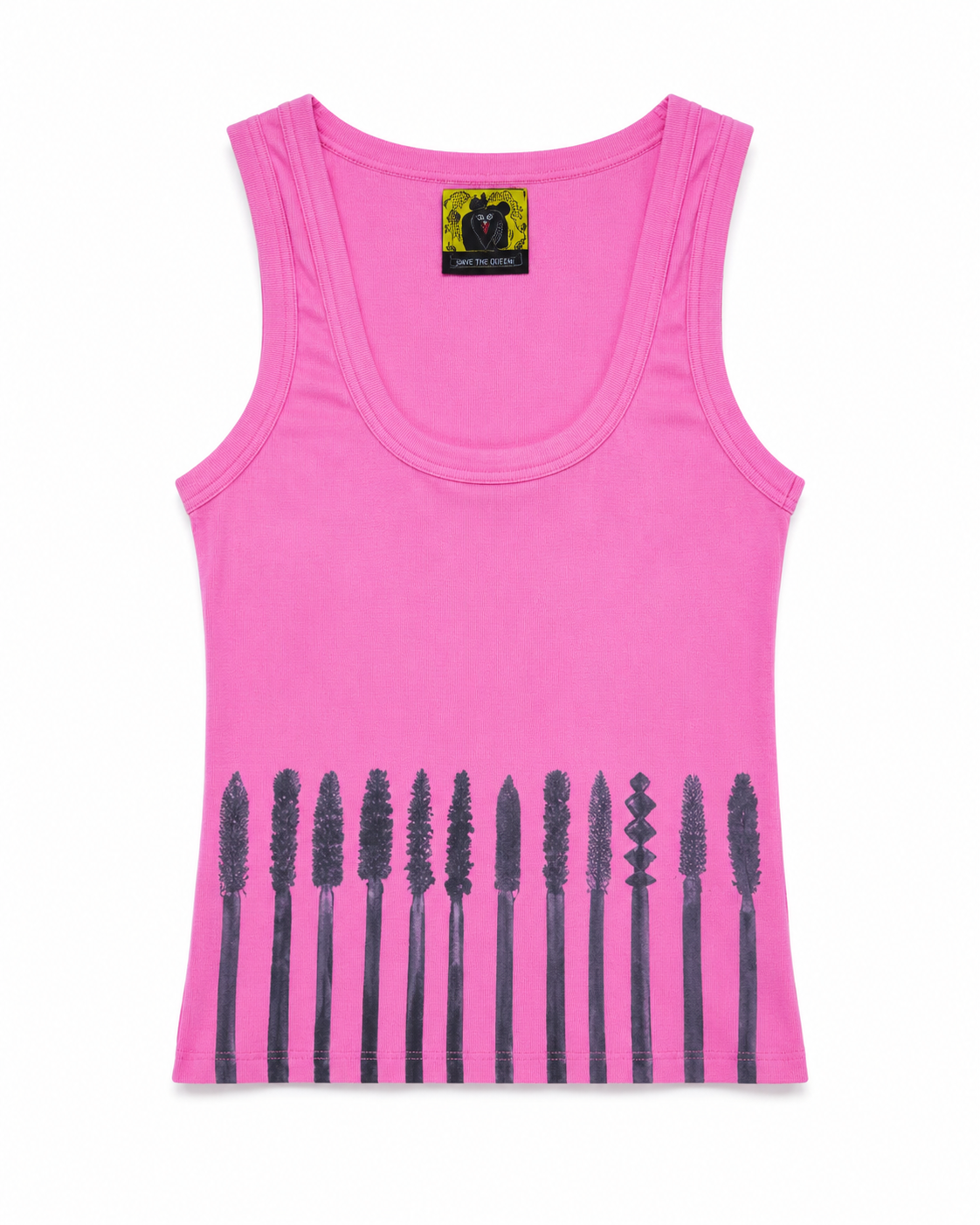 Japanese Tokyo Printed Label Brush Top