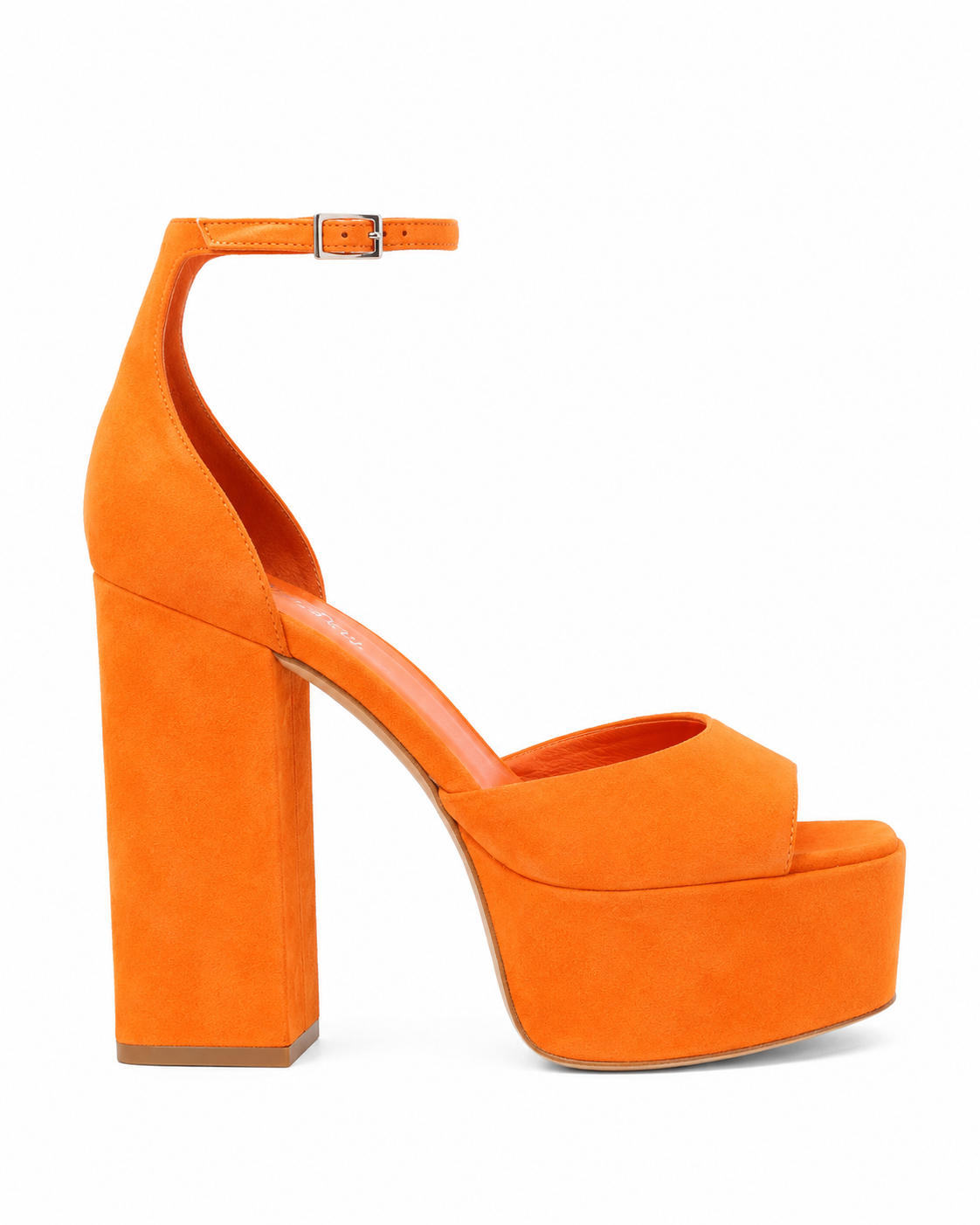 Paris Texas Orange Suede Platform Sandals