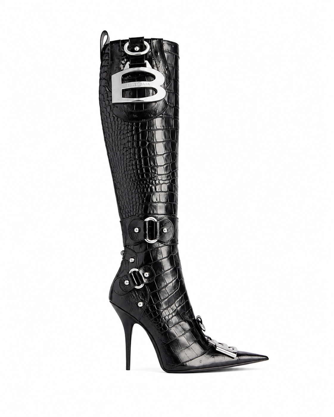 Balenciaga Essex Buckle Knee-High Boots