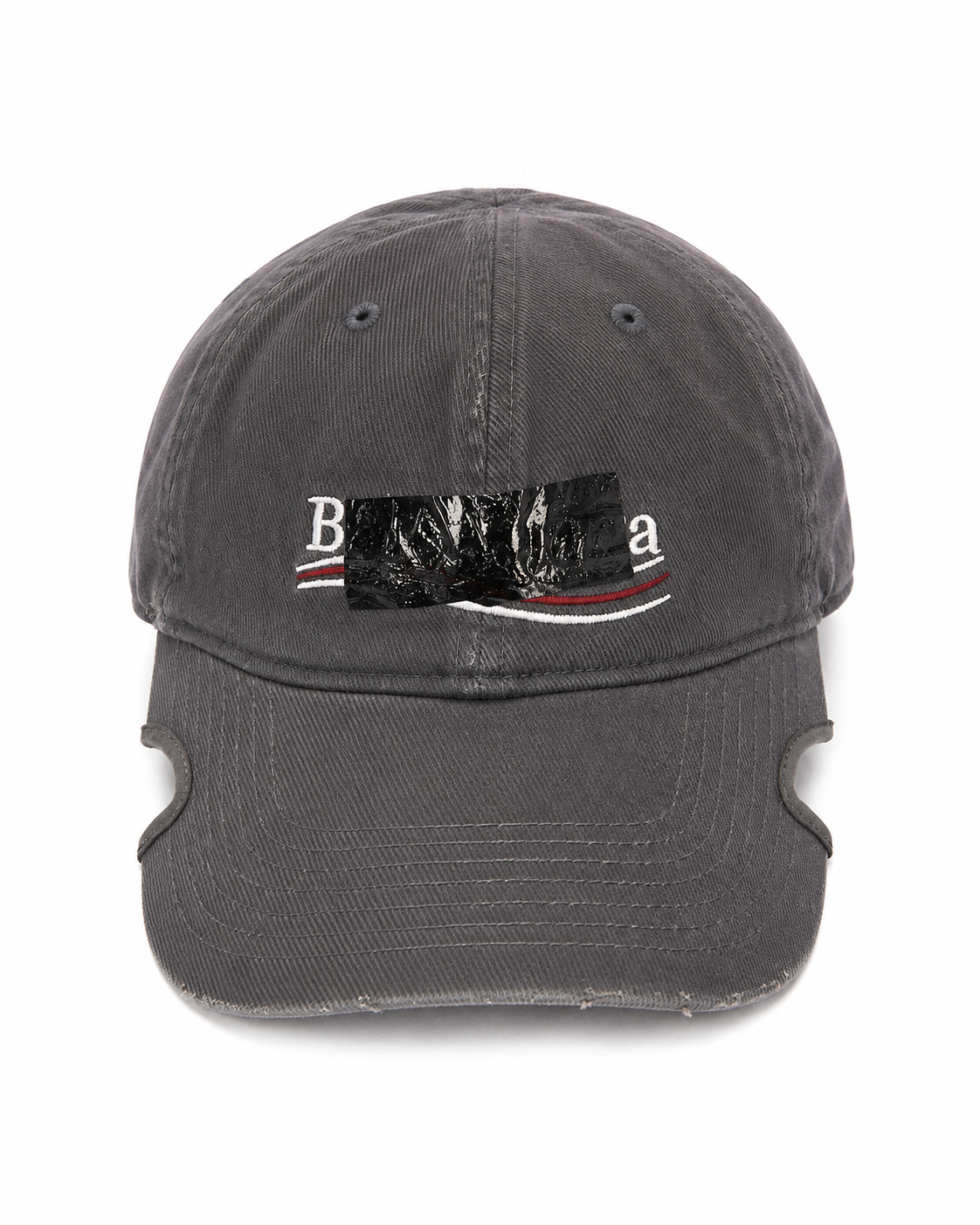 Balenciaga Cut-Out Logo Cap Black