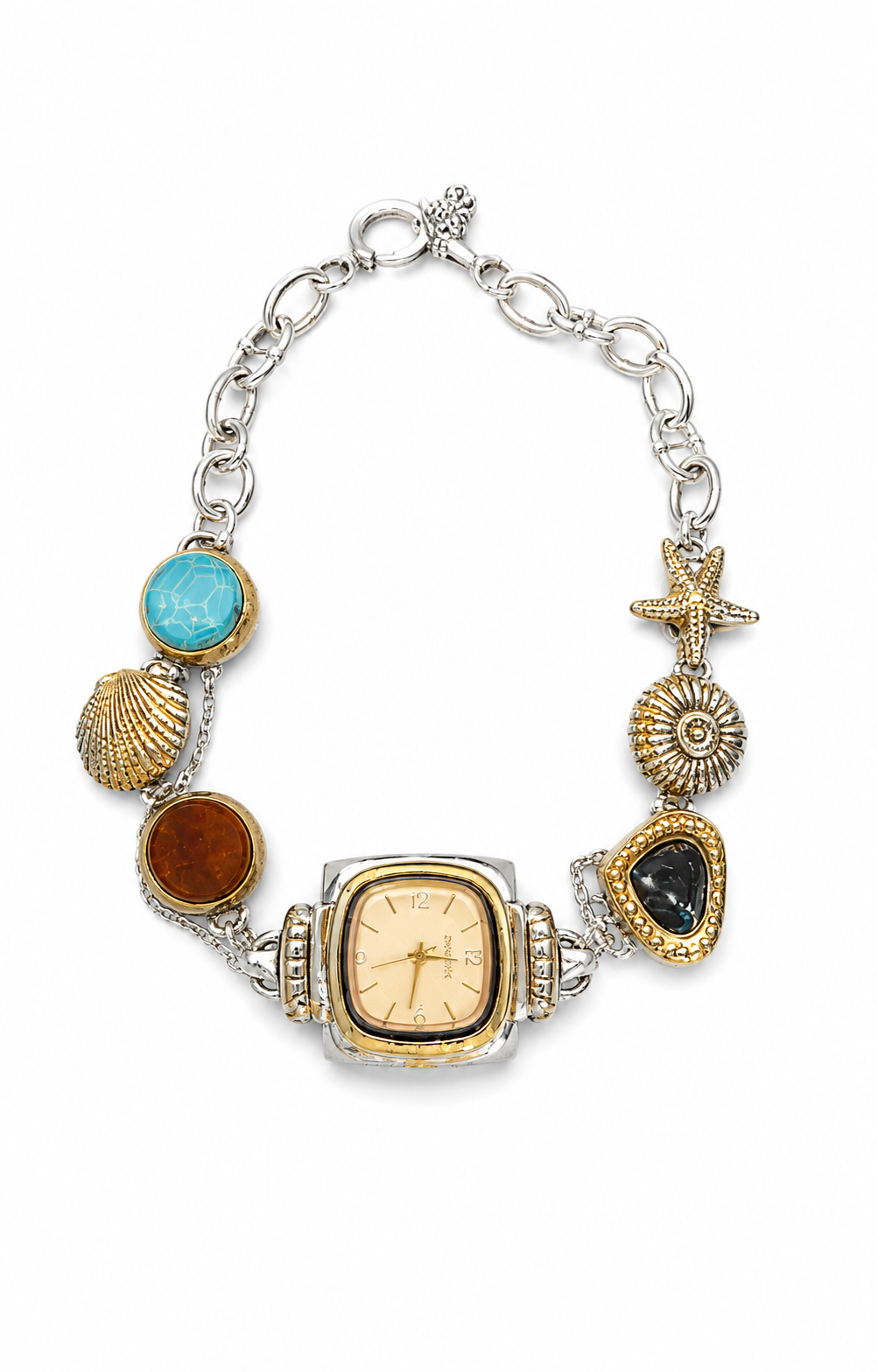 Vintage Mixed Metal Charm Necklace