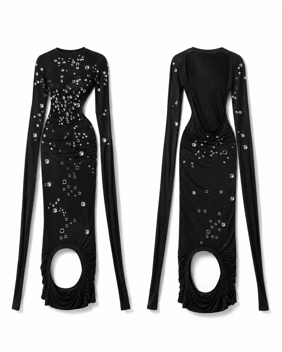 Latui Atelier Eyelet Cut-Out Maxi Dress