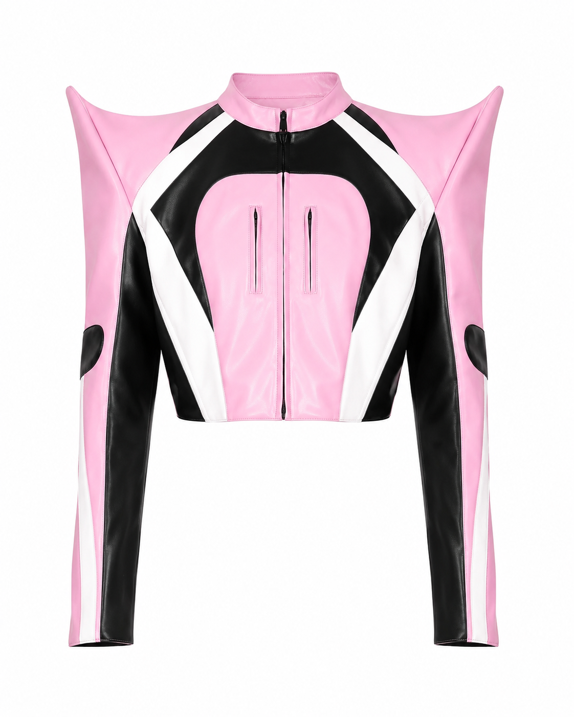 Namilia Pink Sculptural Moto Jacket