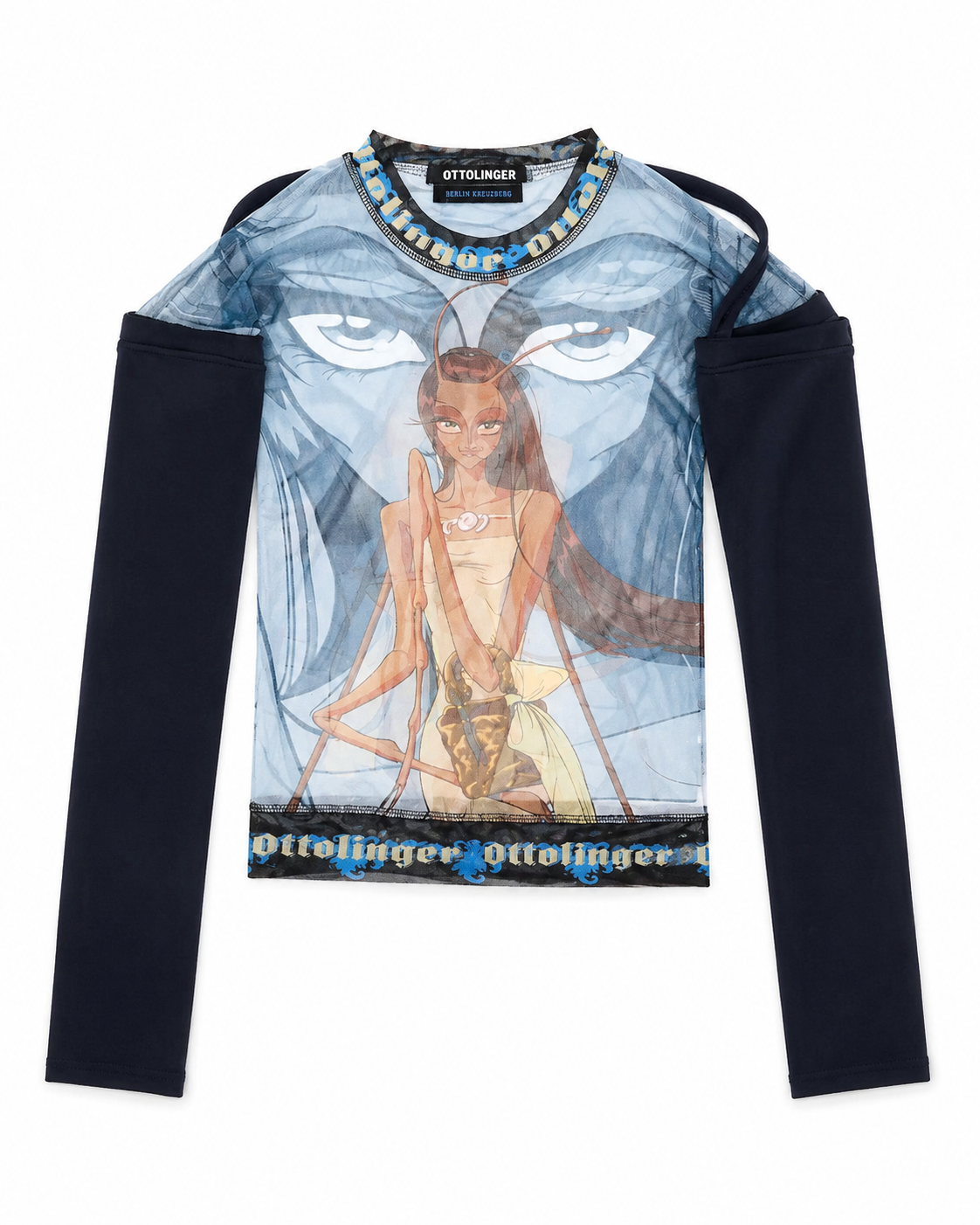 Ottolinger Illustrated Layered Mesh Top