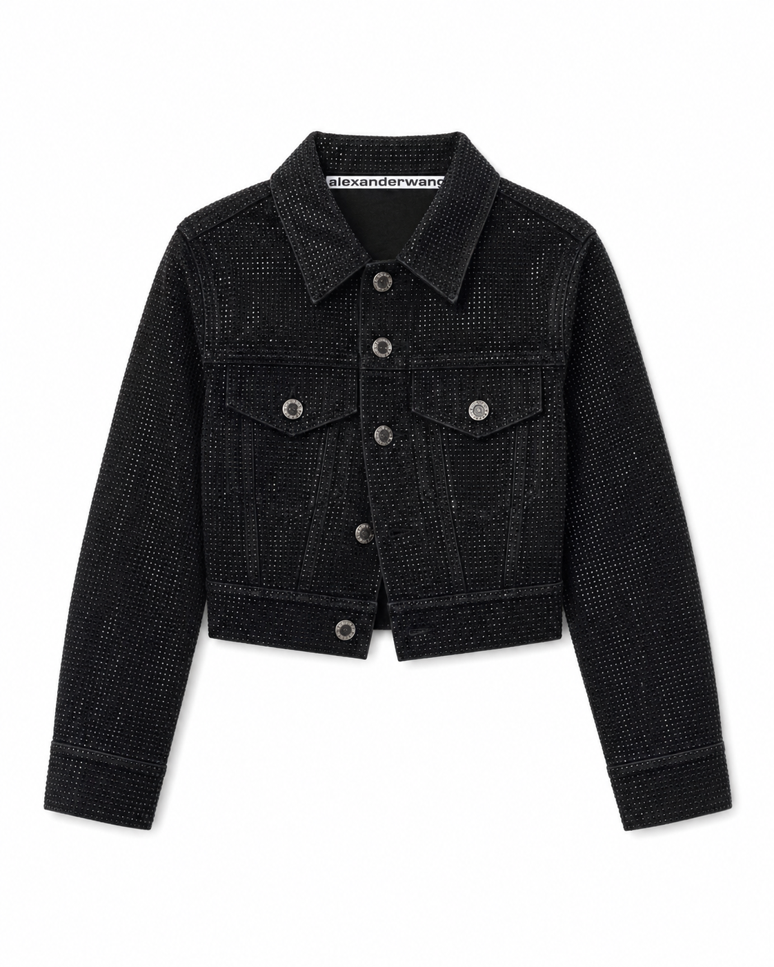 Alexander Wang Crystal-Embellished Cropped Jacket