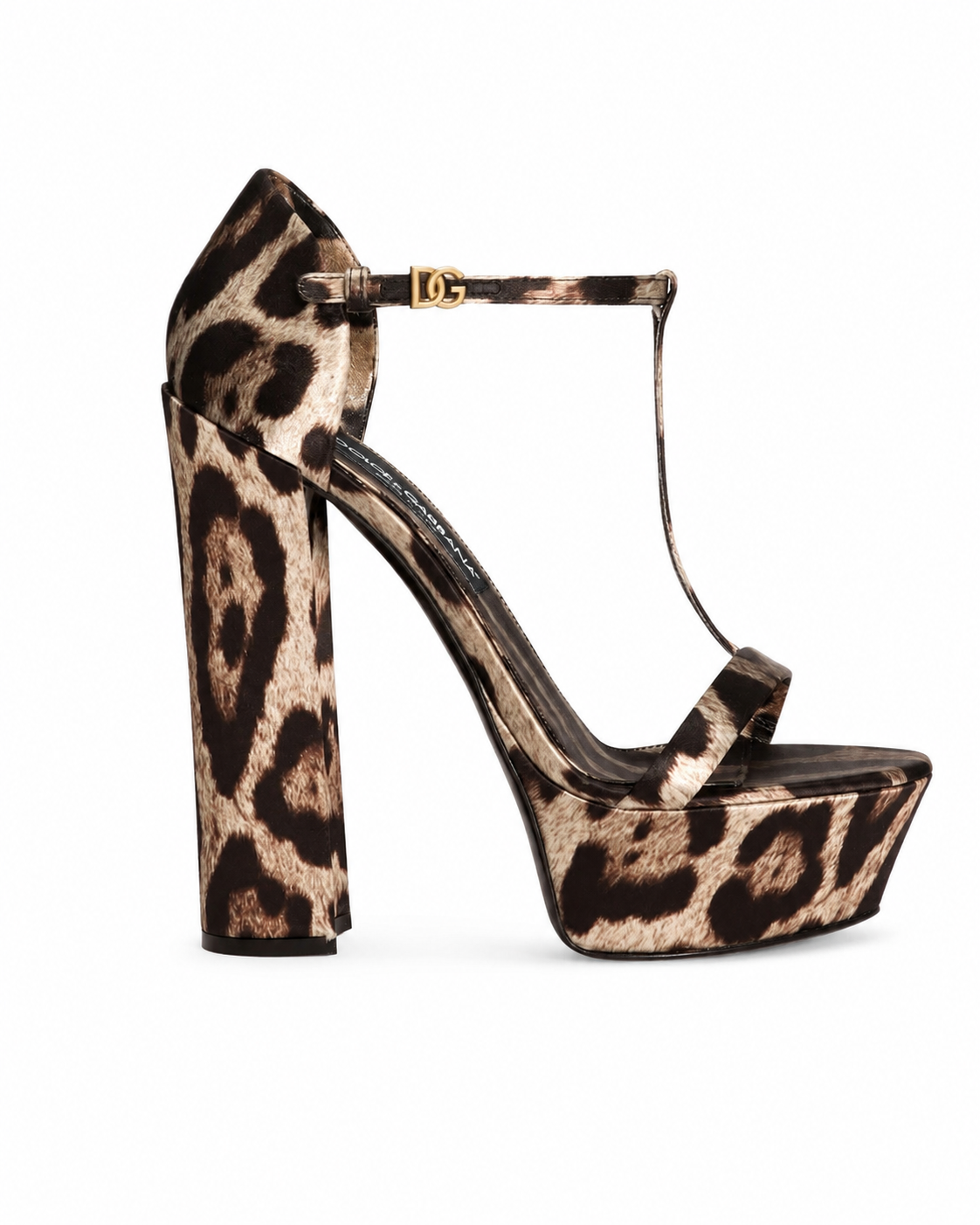 Dolce & Gabbana Keira Leopard-Print Platform Sandals