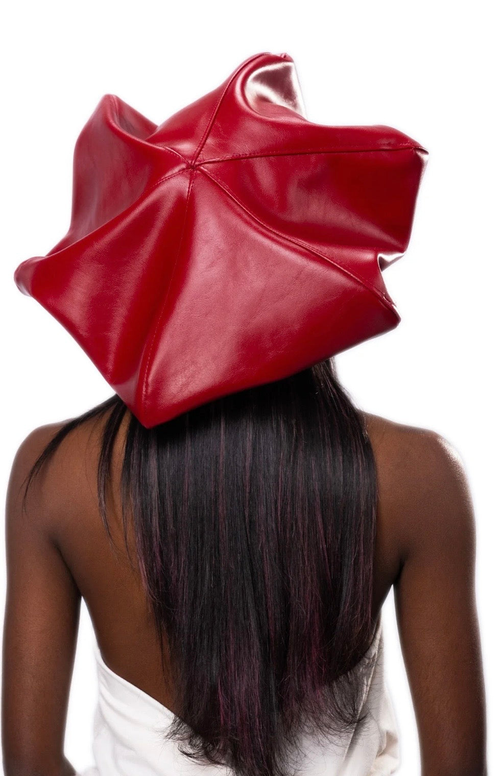 LGA Paper Boy Hat in Bordeaux Red