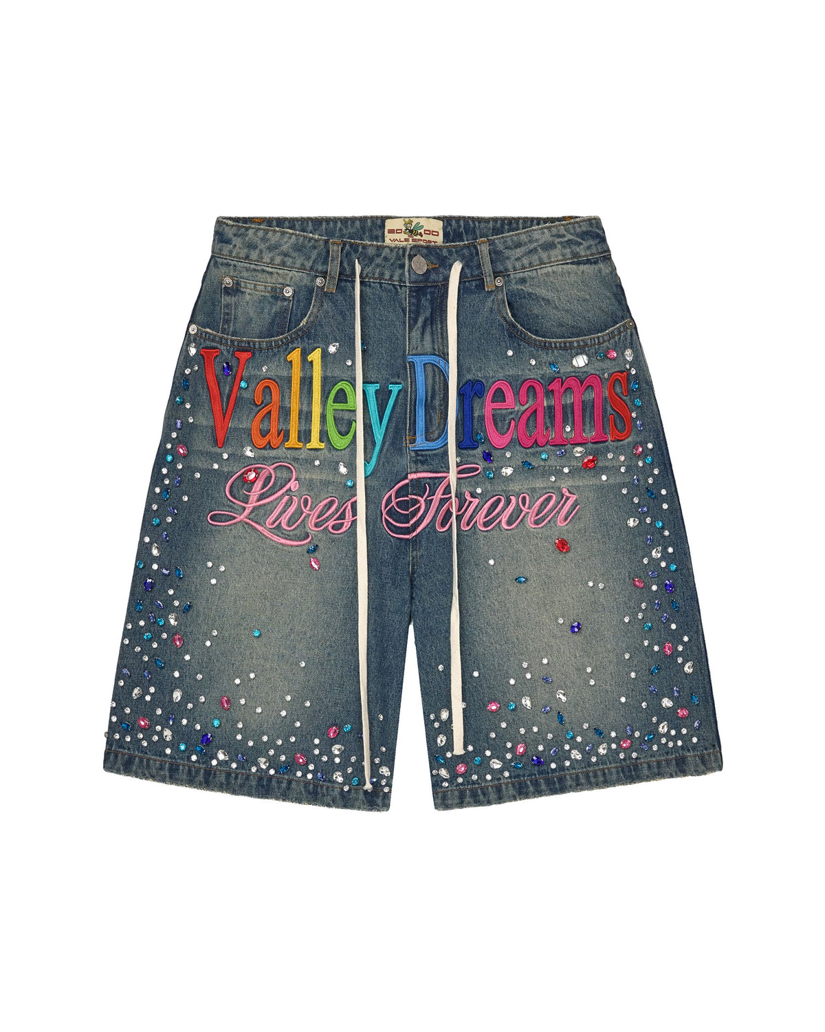 Vale Forever Crystal Denim Shorts