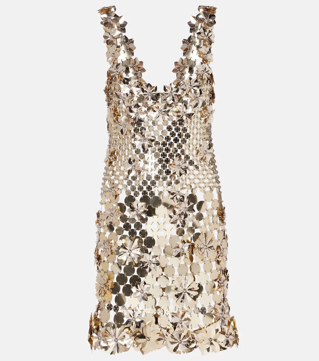 RABANNE Mirror effect dress